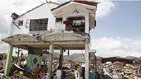 Demolished House from a Philippines Cyclone  